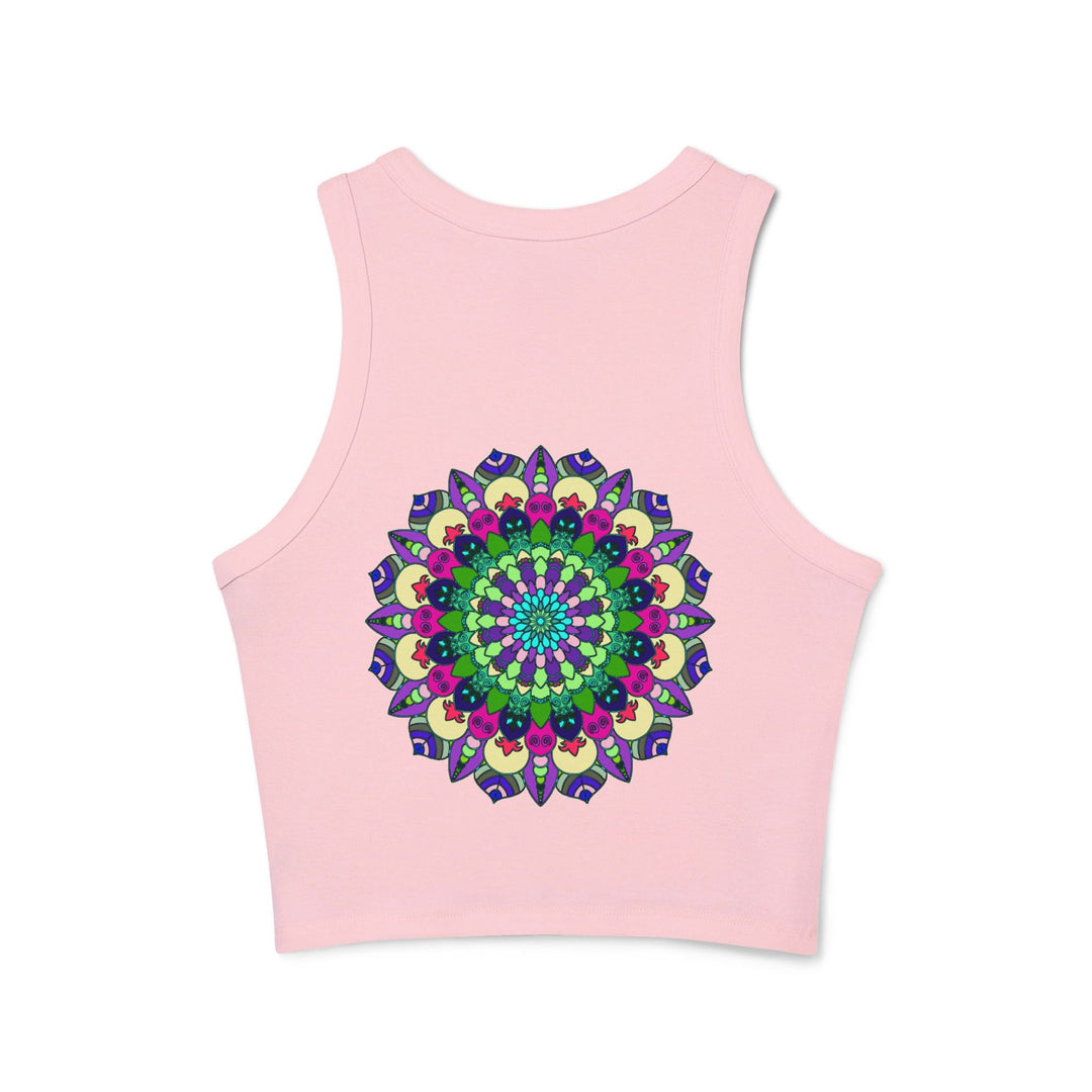 Vibrant Mandala Racerback Tank Top Tank Top - Blululi