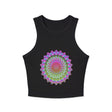 Vibrant Mandala Racerback Tank Top Tank Top - Blululi
