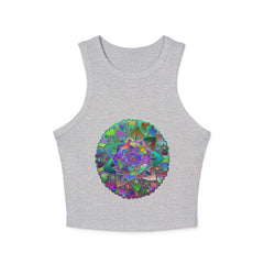 Vibrant Mandala Racerback Tank Top Tank Top - Blululi