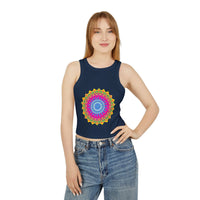 Vibrant Mandala Racerback Tank Top Tank Top - Blululi