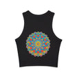Vibrant Mandala Racerback Tank Top Tank Top - Blululi