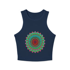 Vibrant Mandala Racerback Tank Top Tank Top - Blululi