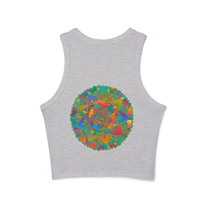 Vibrant Mandala Racerback Tank Top Tank Top - Blululi