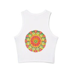 Vibrant Mandala Racerback Tank Top Tank Top - Blululi