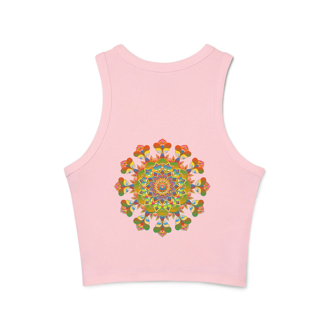 Vibrant Mandala Racerback Tank Top Tank Top - Blululi