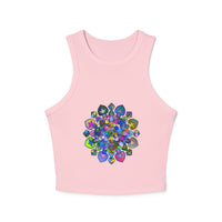 Vibrant Mandala Racerback Tank Top Tank Top - Blululi