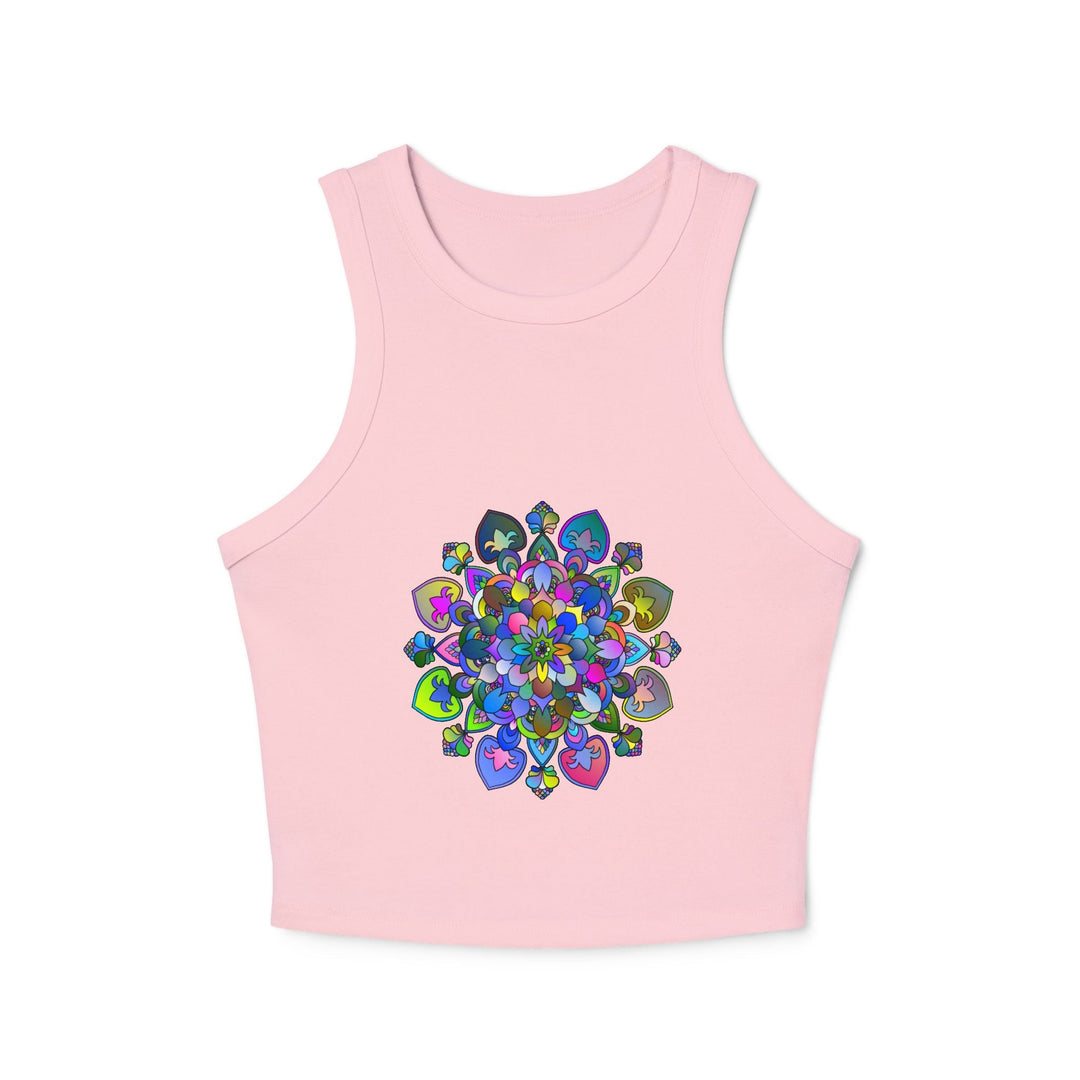 Vibrant Mandala Racerback Tank Top Tank Top - Blululi