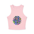 Vibrant Mandala Racerback Tank Top Tank Top - Blululi