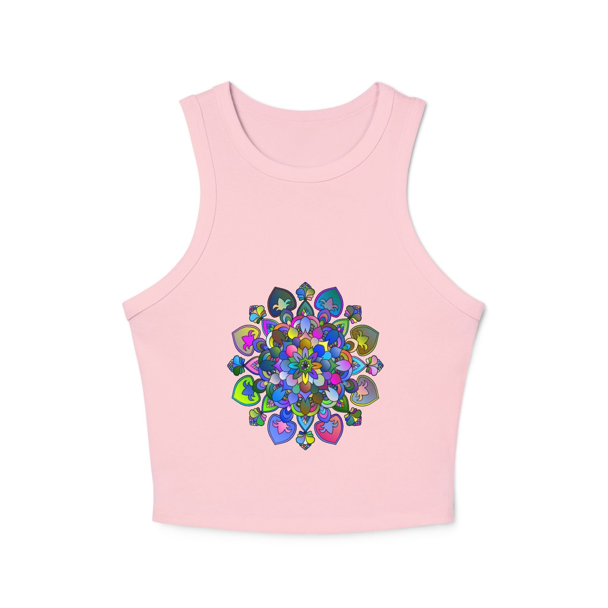 Vibrant Mandala Racerback Tank Top Tank Top - Blululi