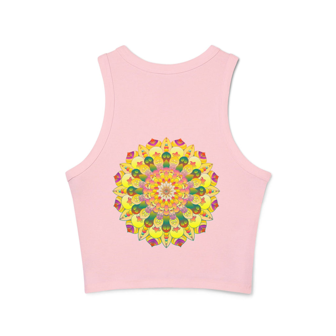 Vibrant Mandala Racerback Tank Top Tank Top - Blululi