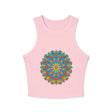 Vibrant Mandala Racerback Tank Top Tank Top - Blululi