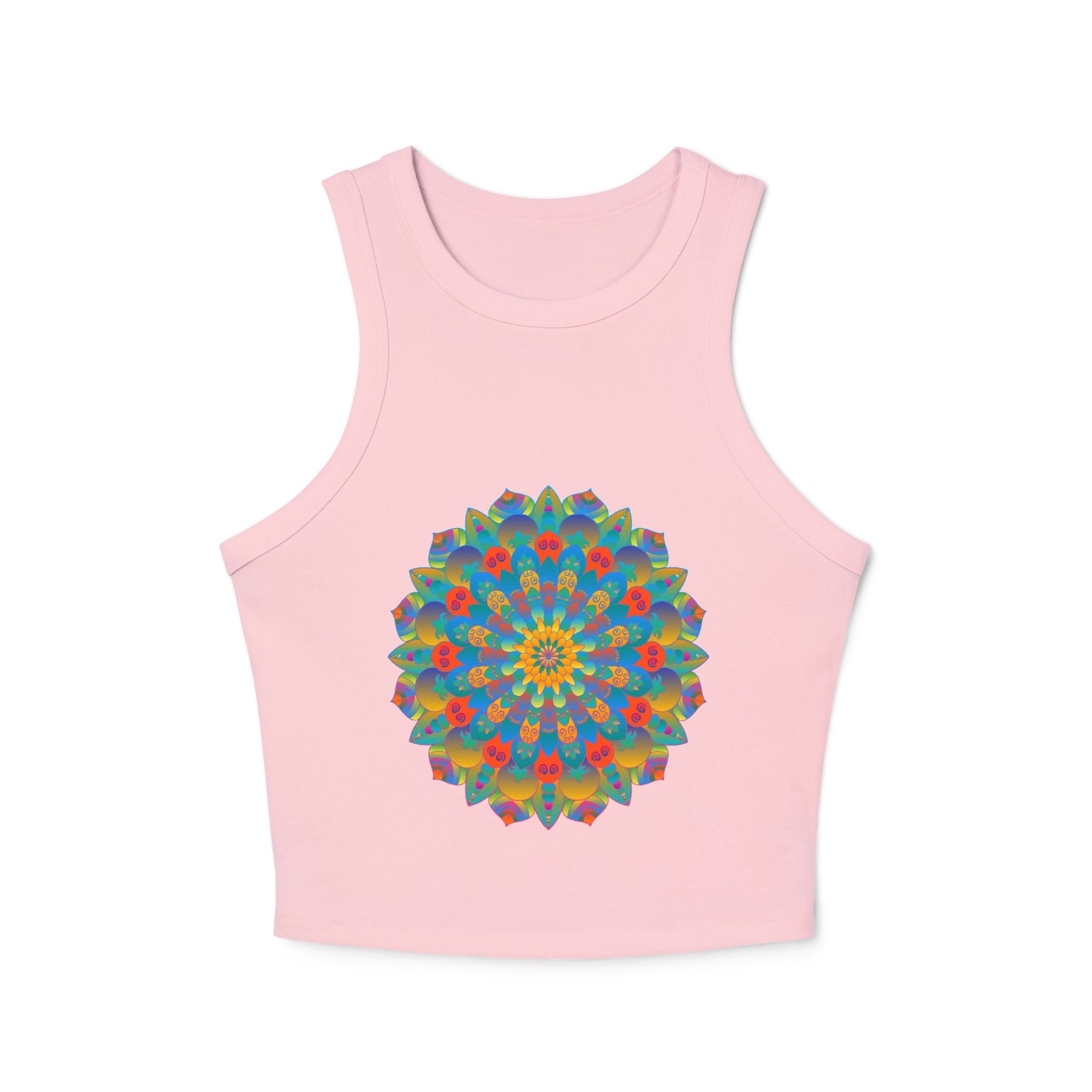 Vibrant Mandala Racerback Tank Top Tank Top - Blululi