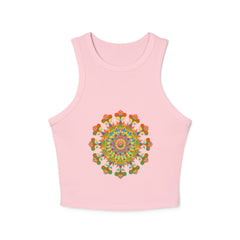 Vibrant Mandala Racerback Tank Top Tank Top - Blululi