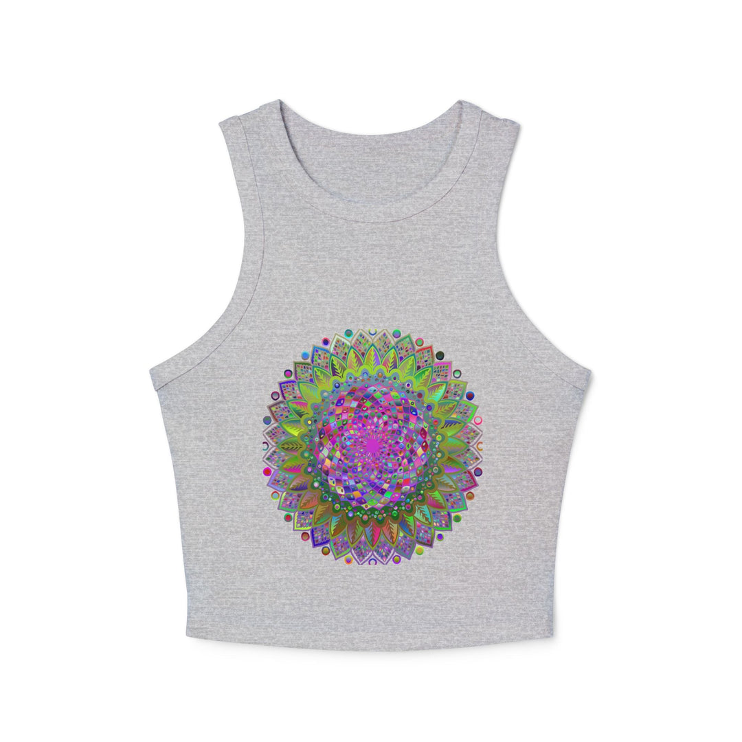 Vibrant Mandala Racerback Tank Top Tank Top - Blululi