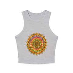 Vibrant Mandala Racerback Tank Top Tank Top - Blululi