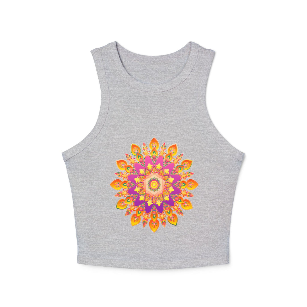 Vibrant Mandala Racerback Tank Top Tank Top - Blululi