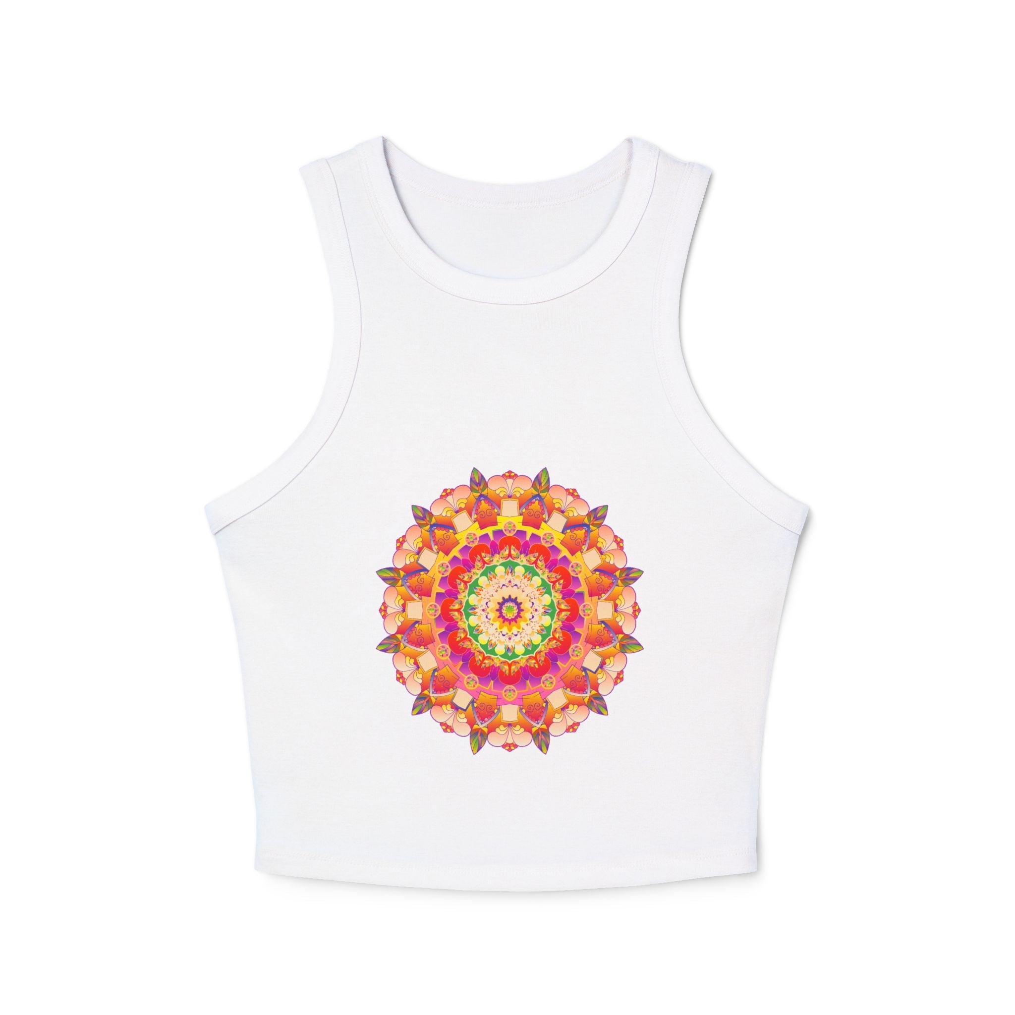 Vibrant Mandala Racerback Tank Top Tank Top - Blululi