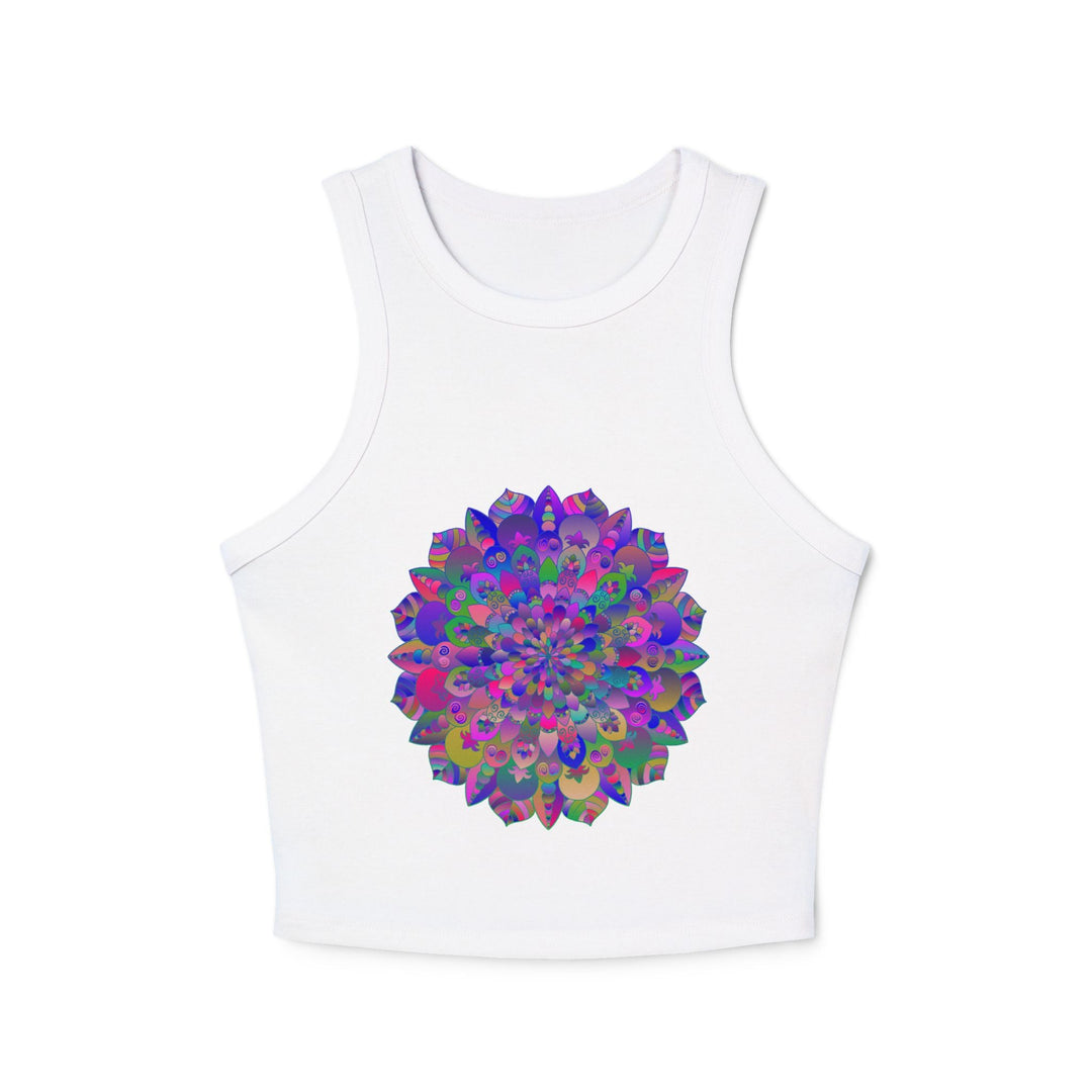 Vibrant Mandala Racerback Tank Top Tank Top - Blululi