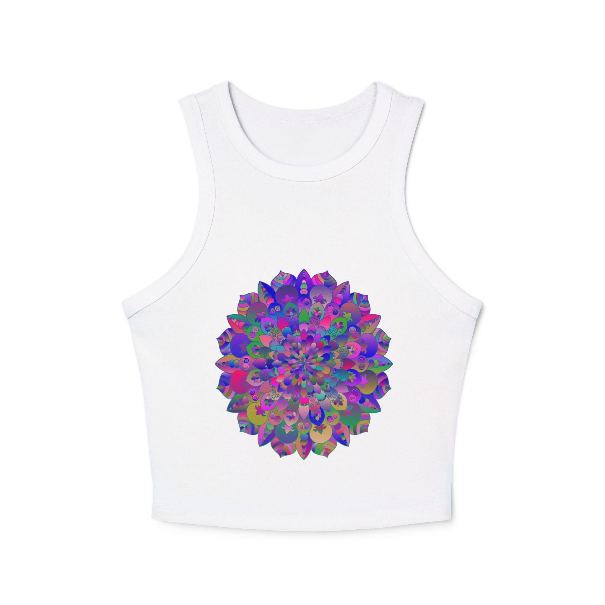 Vibrant Mandala Racerback Tank Top Tank Top - Blululi