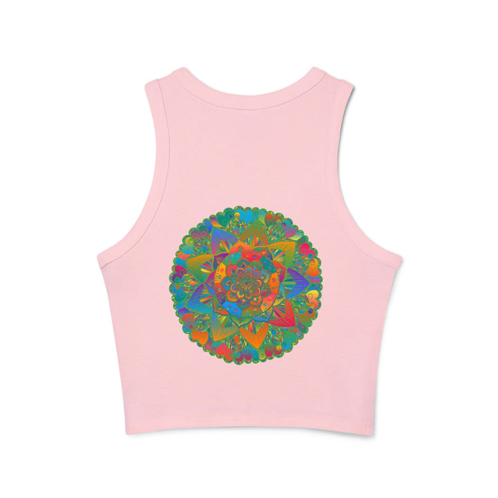 Vibrant Mandala Racerback Tank Top Tank Top - Blululi