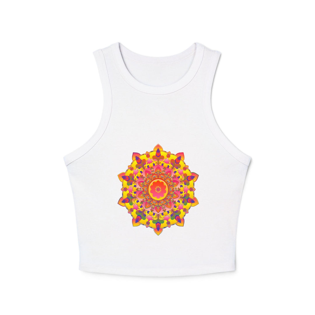 Vibrant Mandala Racerback Tank Top Tank Top - Blululi