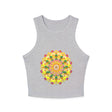 Vibrant Mandala Racerback Tank Top Tank Top - Blululi
