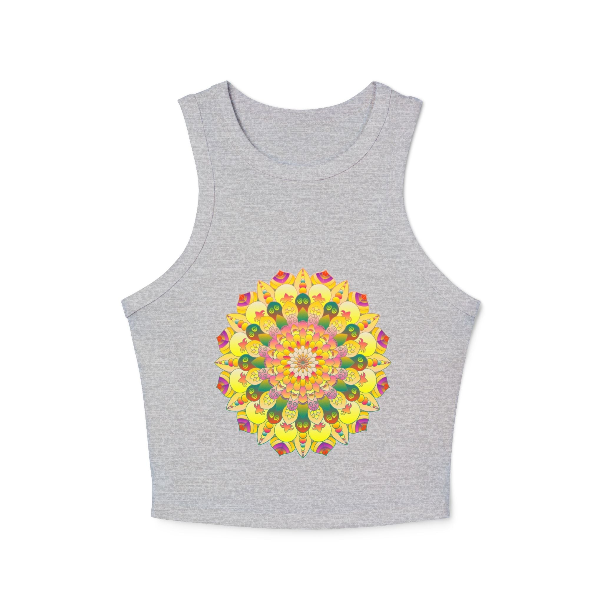 Vibrant Mandala Racerback Tank Top Tank Top - Blululi