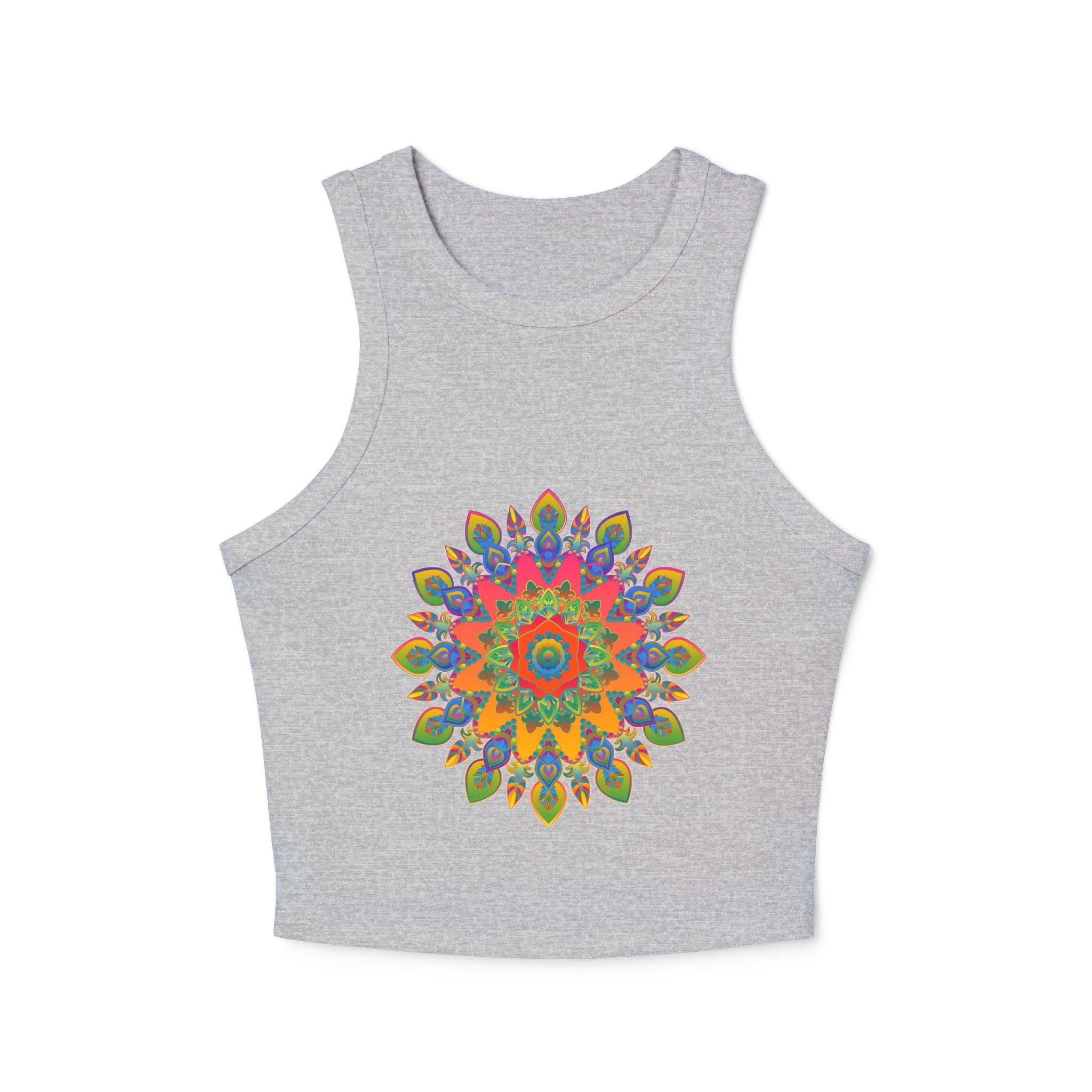 Vibrant Mandala Racerback Tank Top Tank Top - Blululi