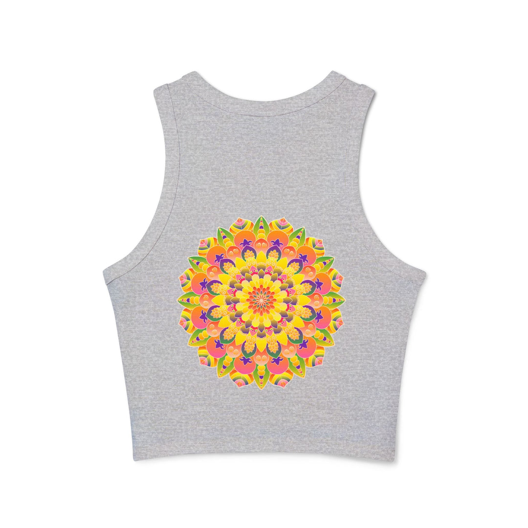 Vibrant Mandala Racerback Tank Top Tank Top - Blululi