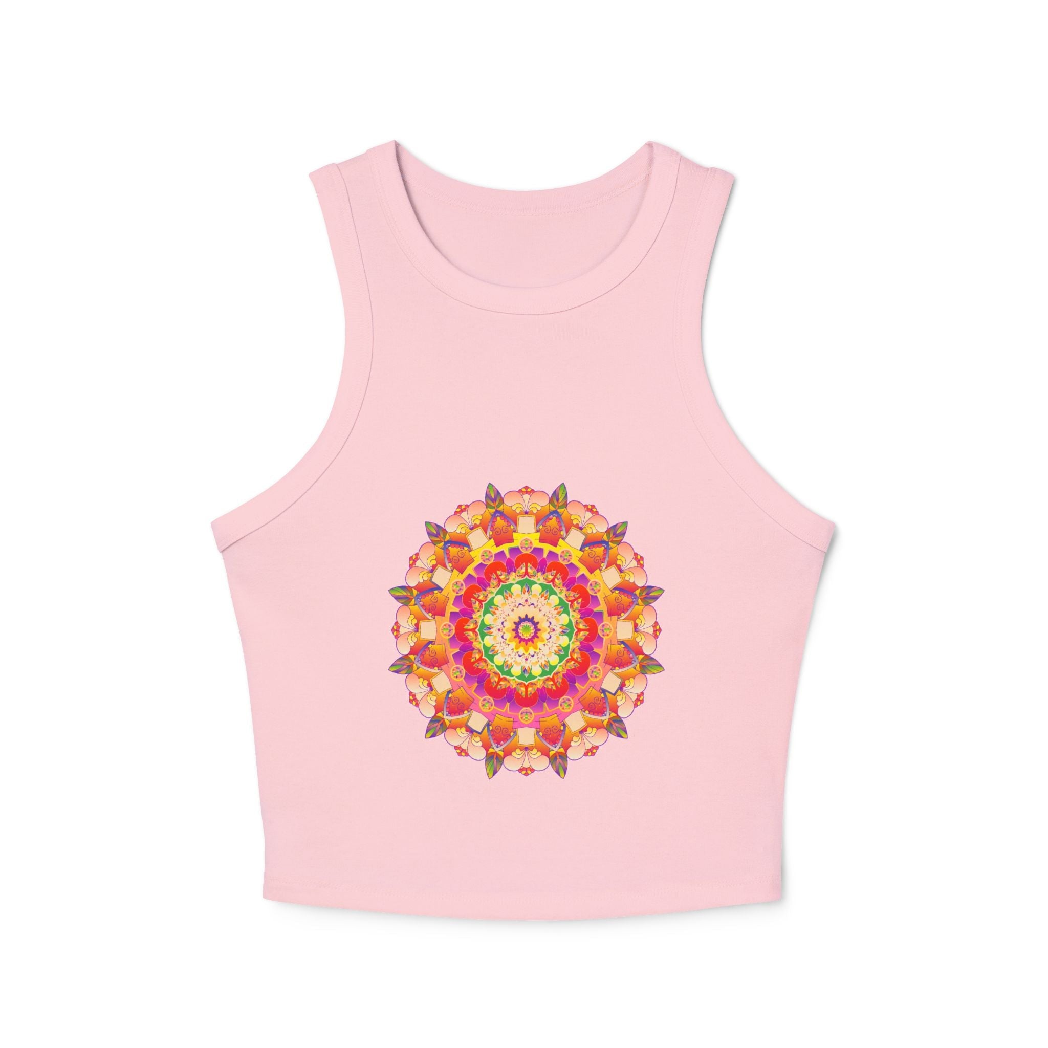 Vibrant Mandala Racerback Tank Top Tank Top - Blululi