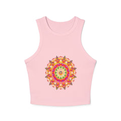 Vibrant Mandala Racerback Tank Top Tank Top - Blululi