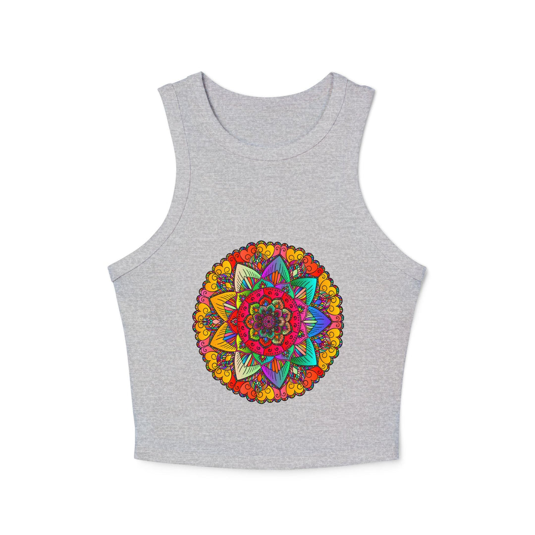 Vibrant Mandala Racerback Tank Top Tank Top - Blululi