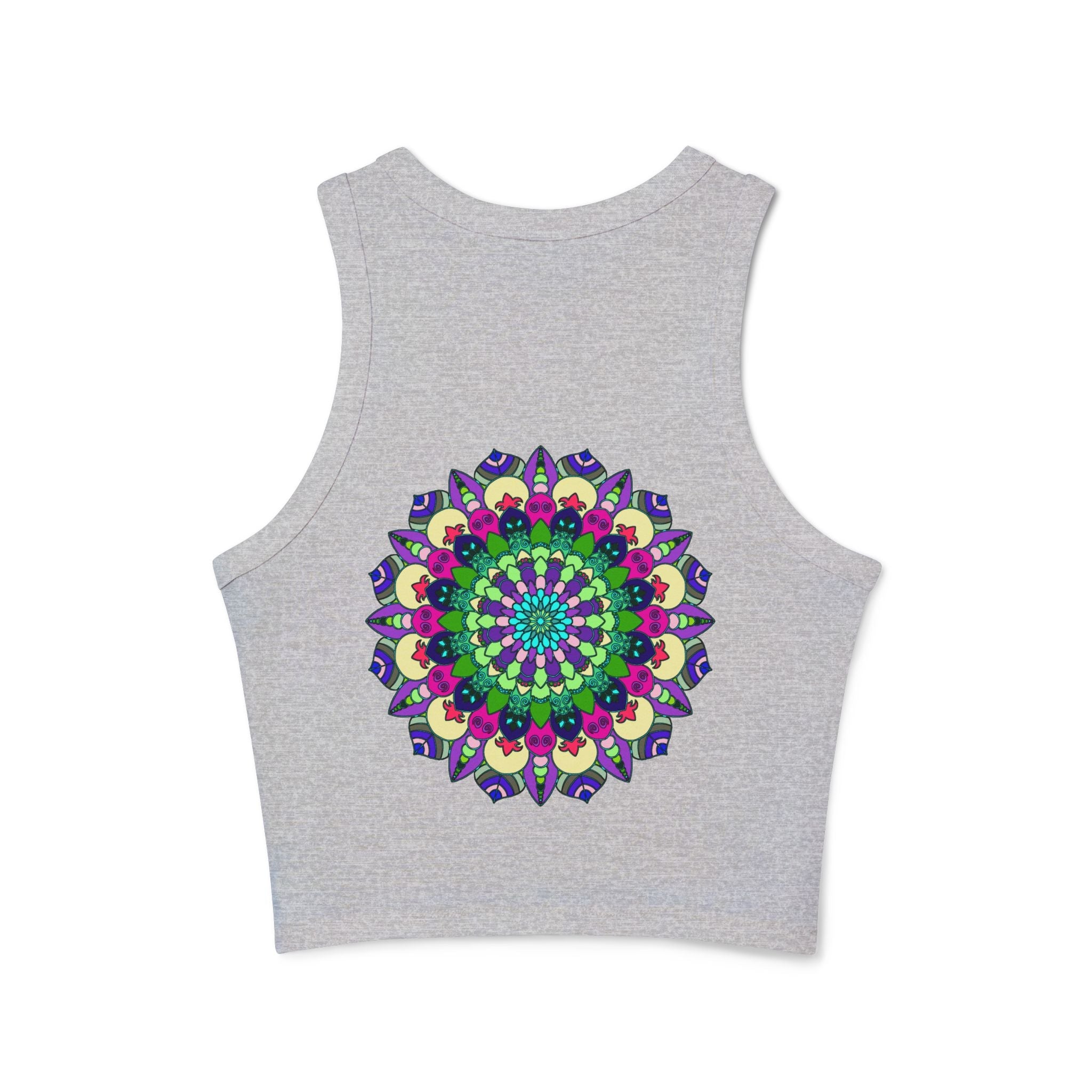 Vibrant Mandala Racerback Tank Top Tank Top - Blululi