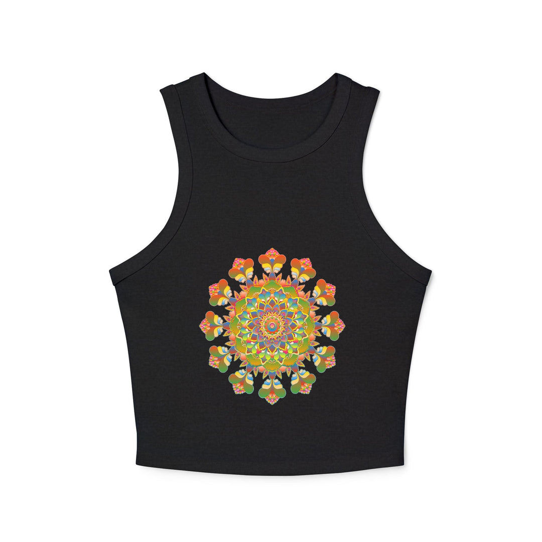 Vibrant Mandala Racerback Tank Top Tank Top - Blululi