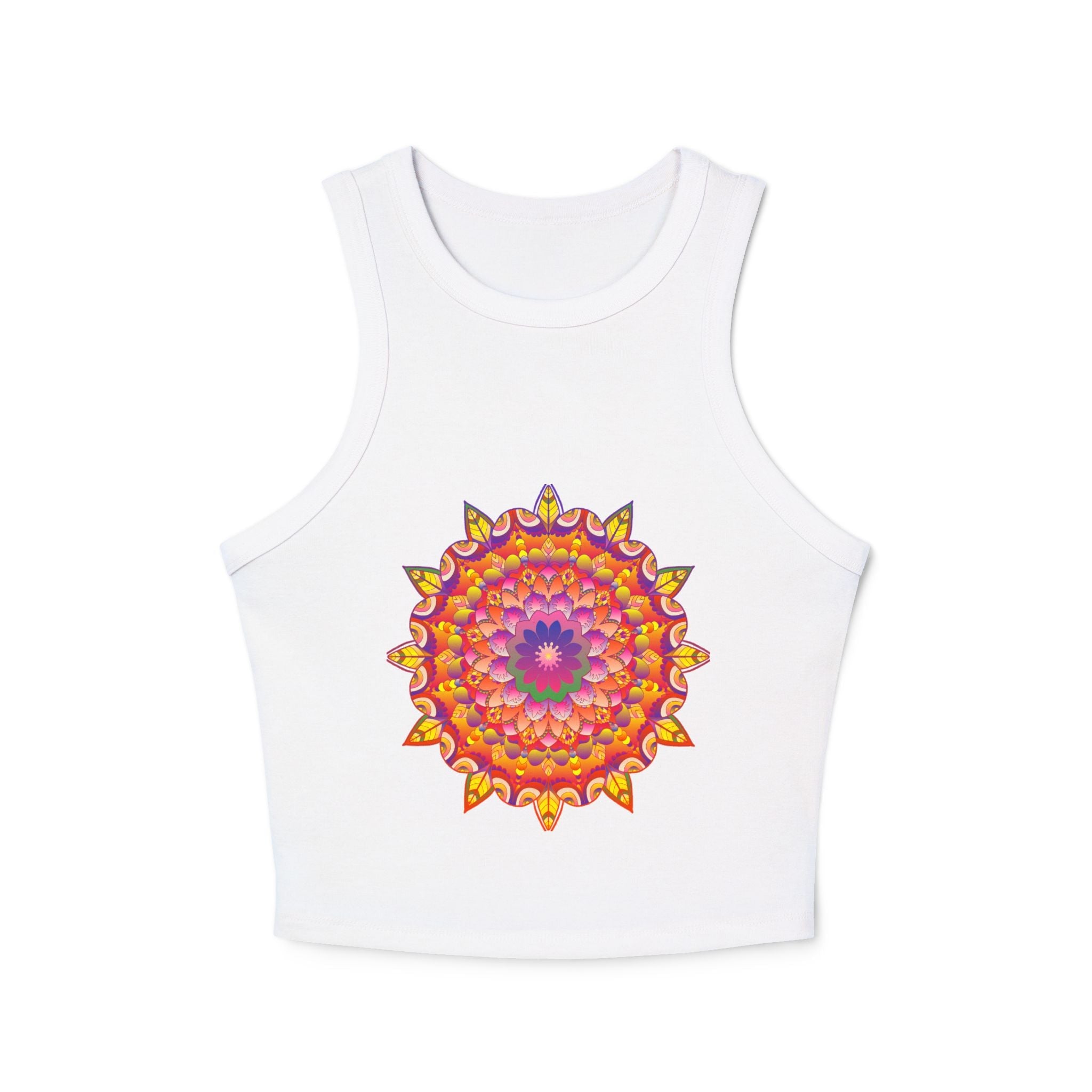 Vibrant Mandala Racerback Tank Top Tank Top - Blululi