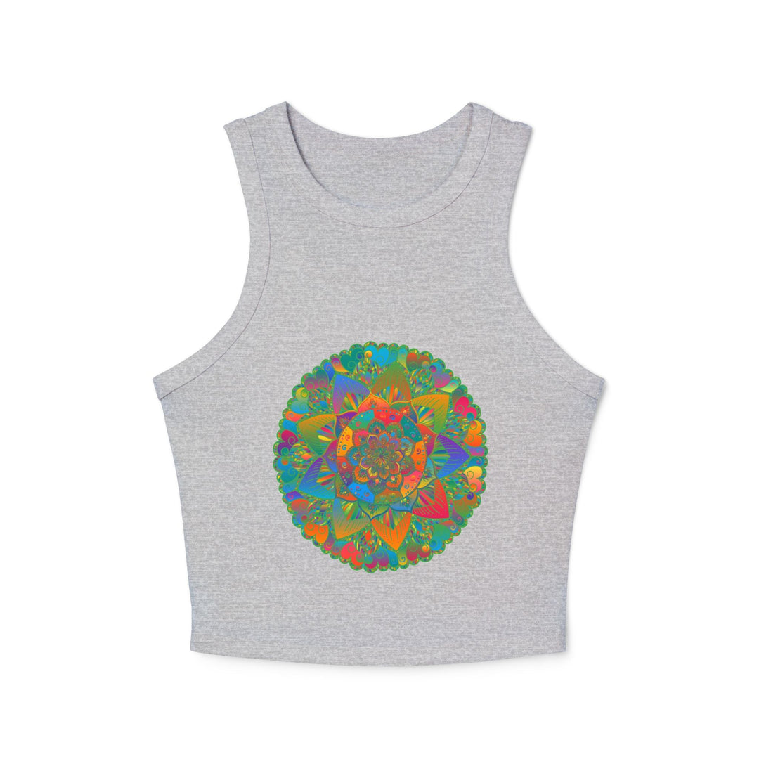 Vibrant Mandala Racerback Tank Top Tank Top - Blululi