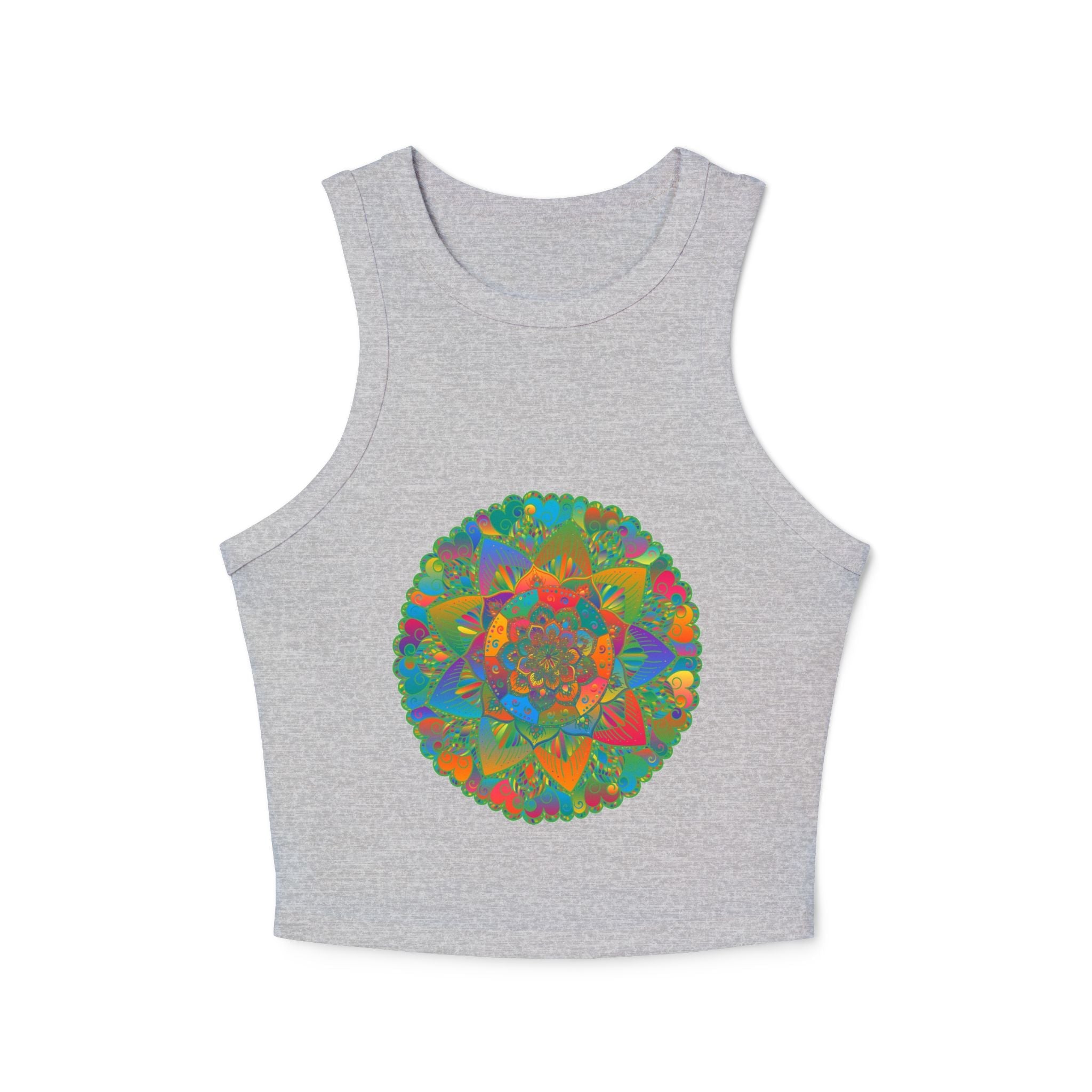 Vibrant Mandala Racerback Tank Top Tank Top - Blululi