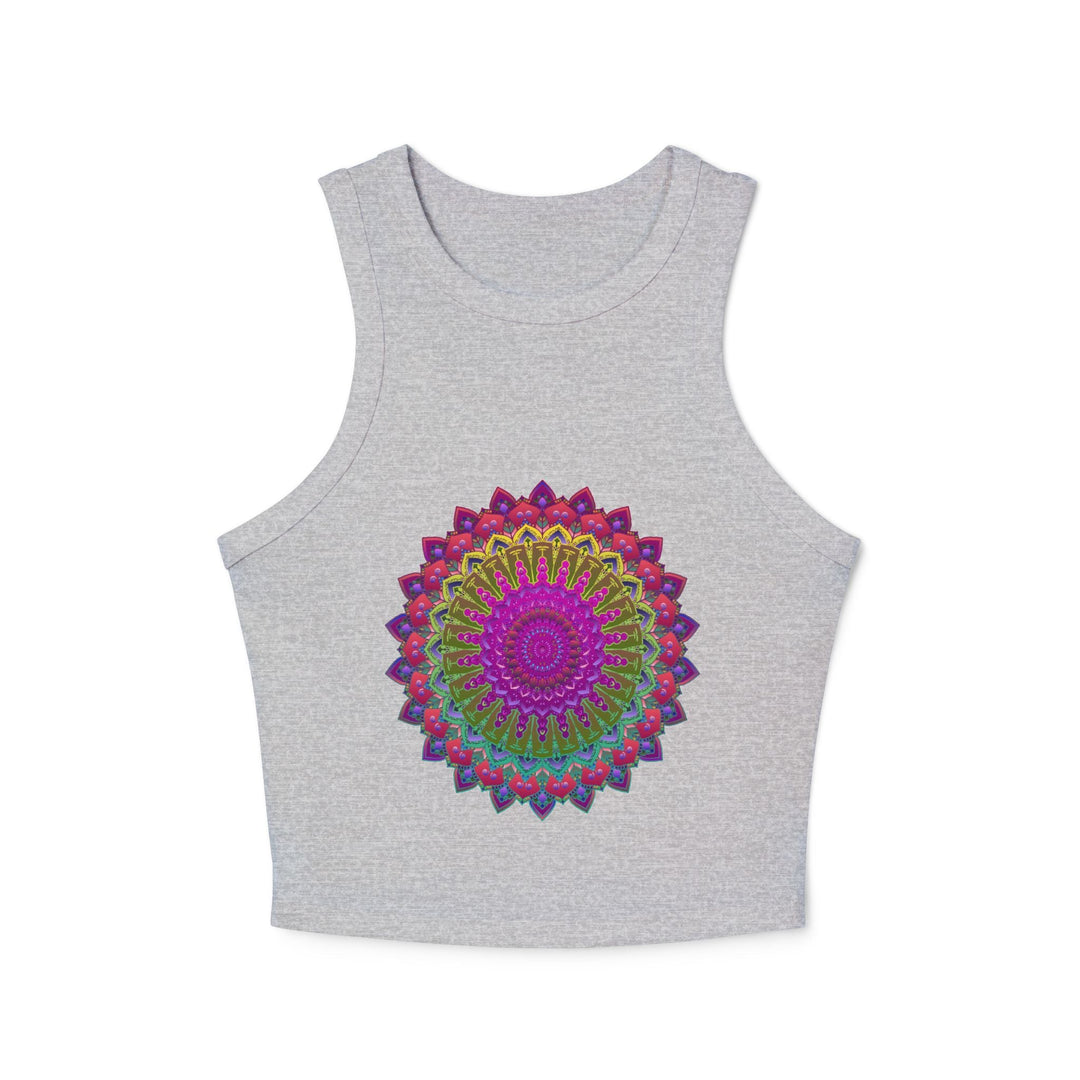 Vibrant Mandala Racerback Tank Top Tank Top - Blululi