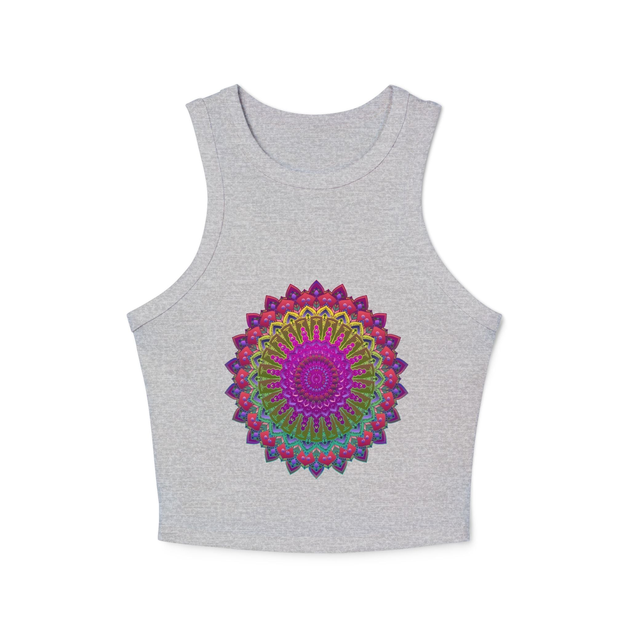 Vibrant Mandala Racerback Tank Top Tank Top - Blululi