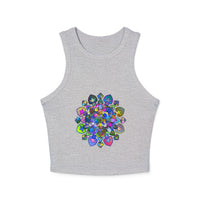 Vibrant Mandala Racerback Tank Top Tank Top - Blululi