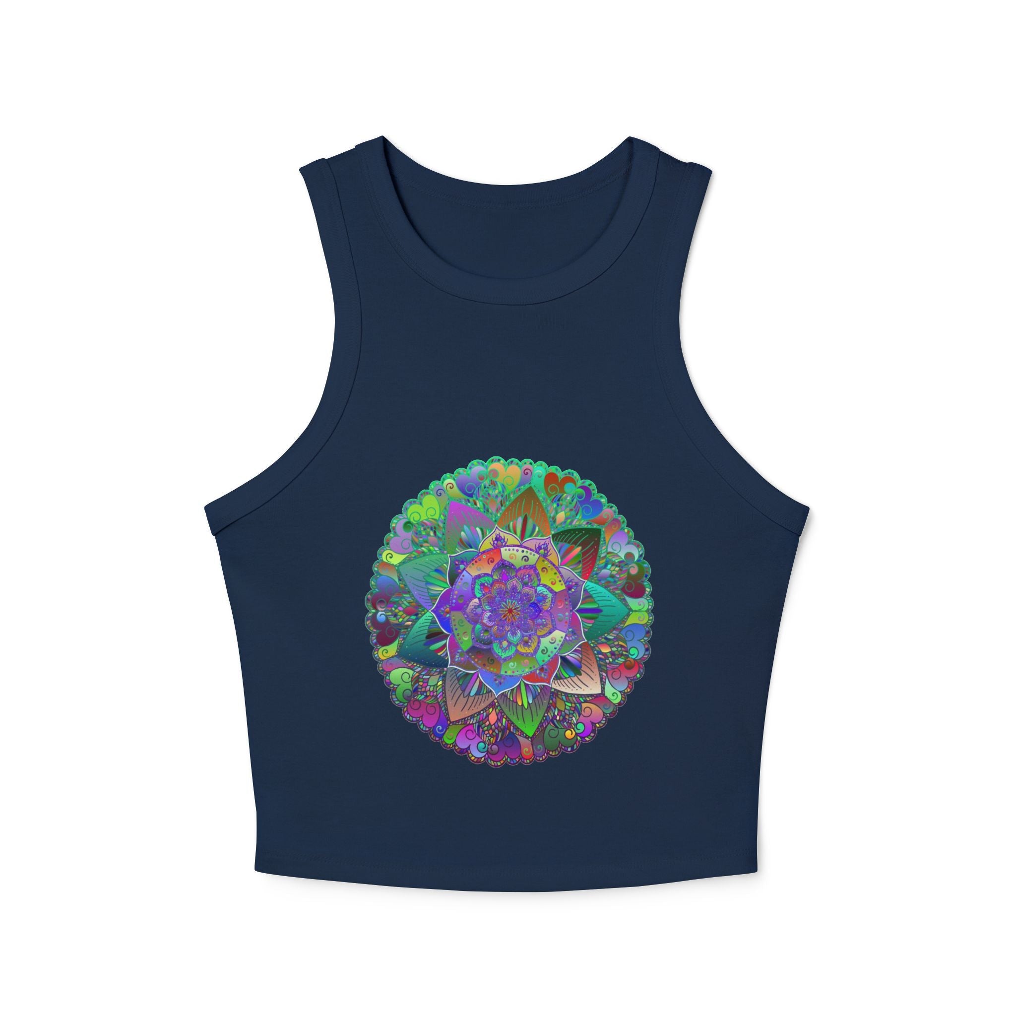 Vibrant Mandala Racerback Tank Top Tank Top - Blululi