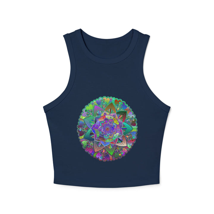 Vibrant Mandala Racerback Tank Top Tank Top - Blululi