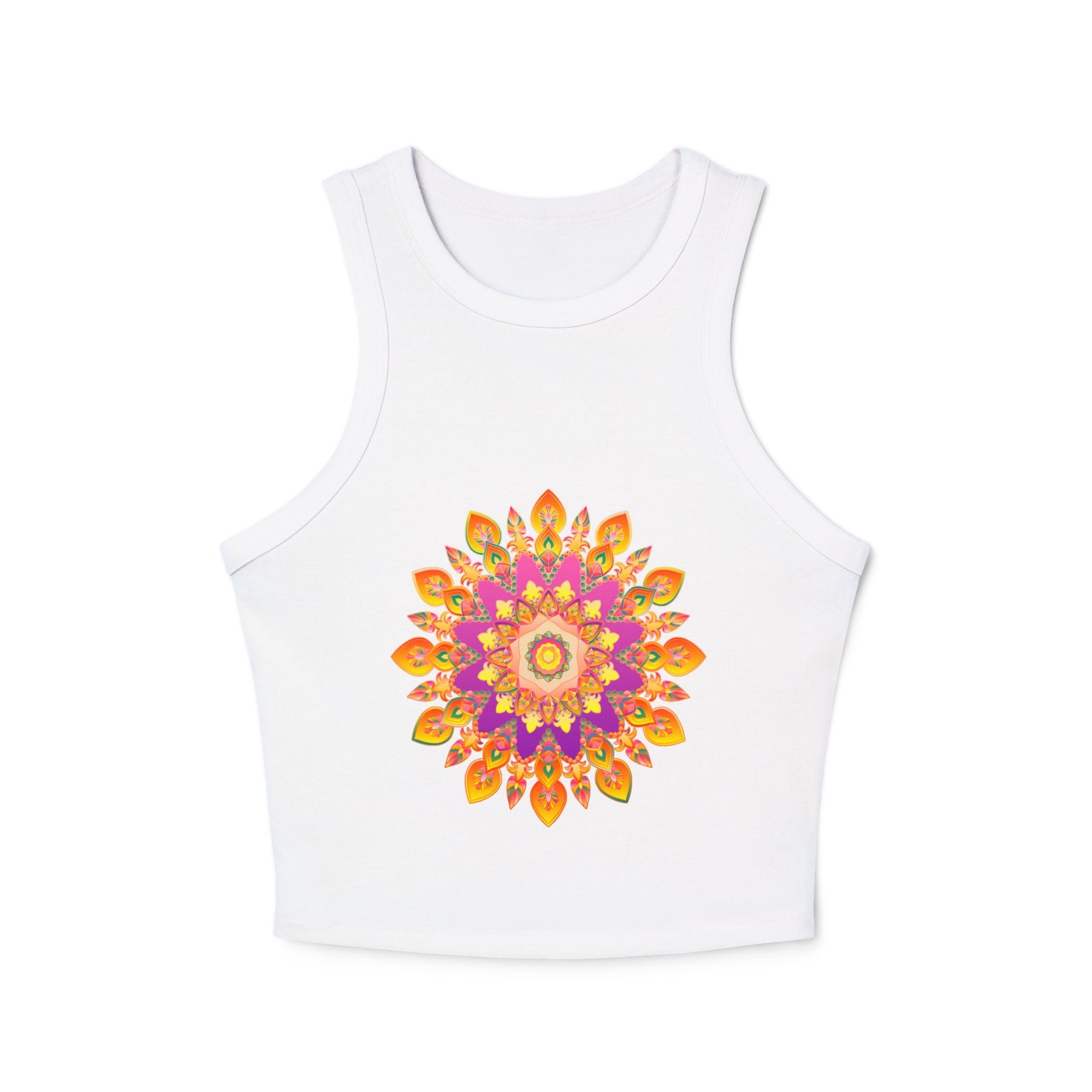 Vibrant Mandala Racerback Tank Top Tank Top - Blululi