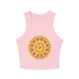 Vibrant Mandala Racerback Tank Top Tank Top - Blululi