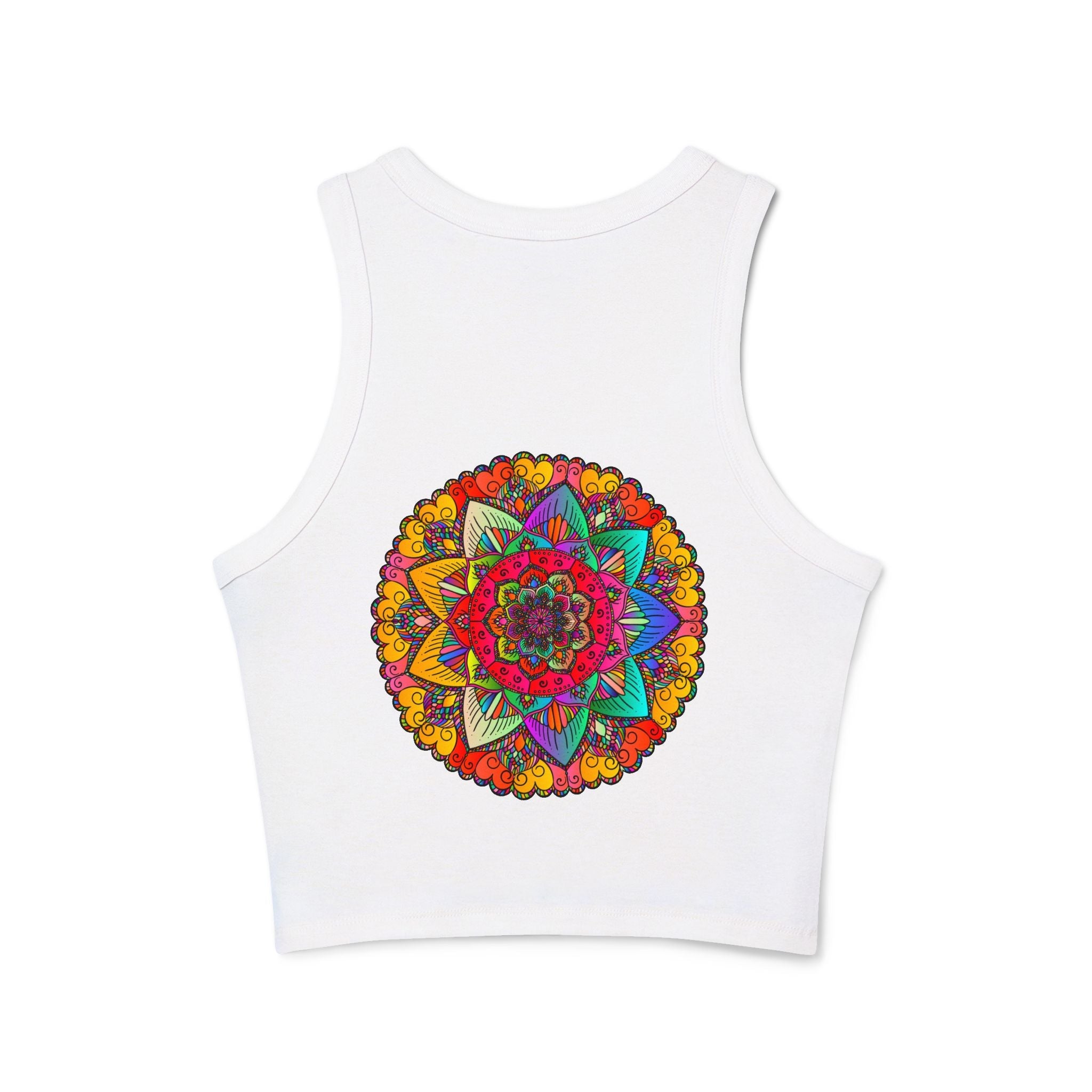 Vibrant Mandala Racerback Tank Top Tank Top - Blululi