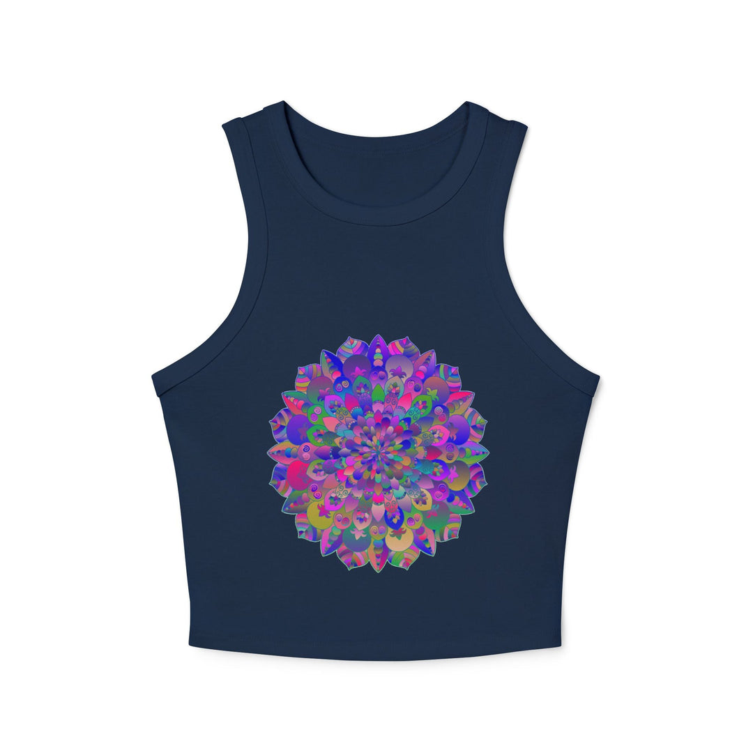 Vibrant Mandala Racerback Tank Top Tank Top - Blululi