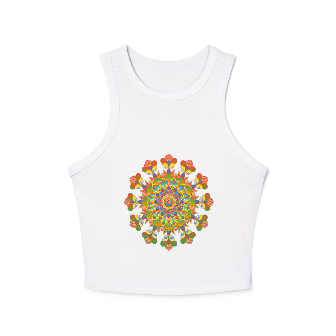 Vibrant Mandala Racerback Tank Top Tank Top - Blululi