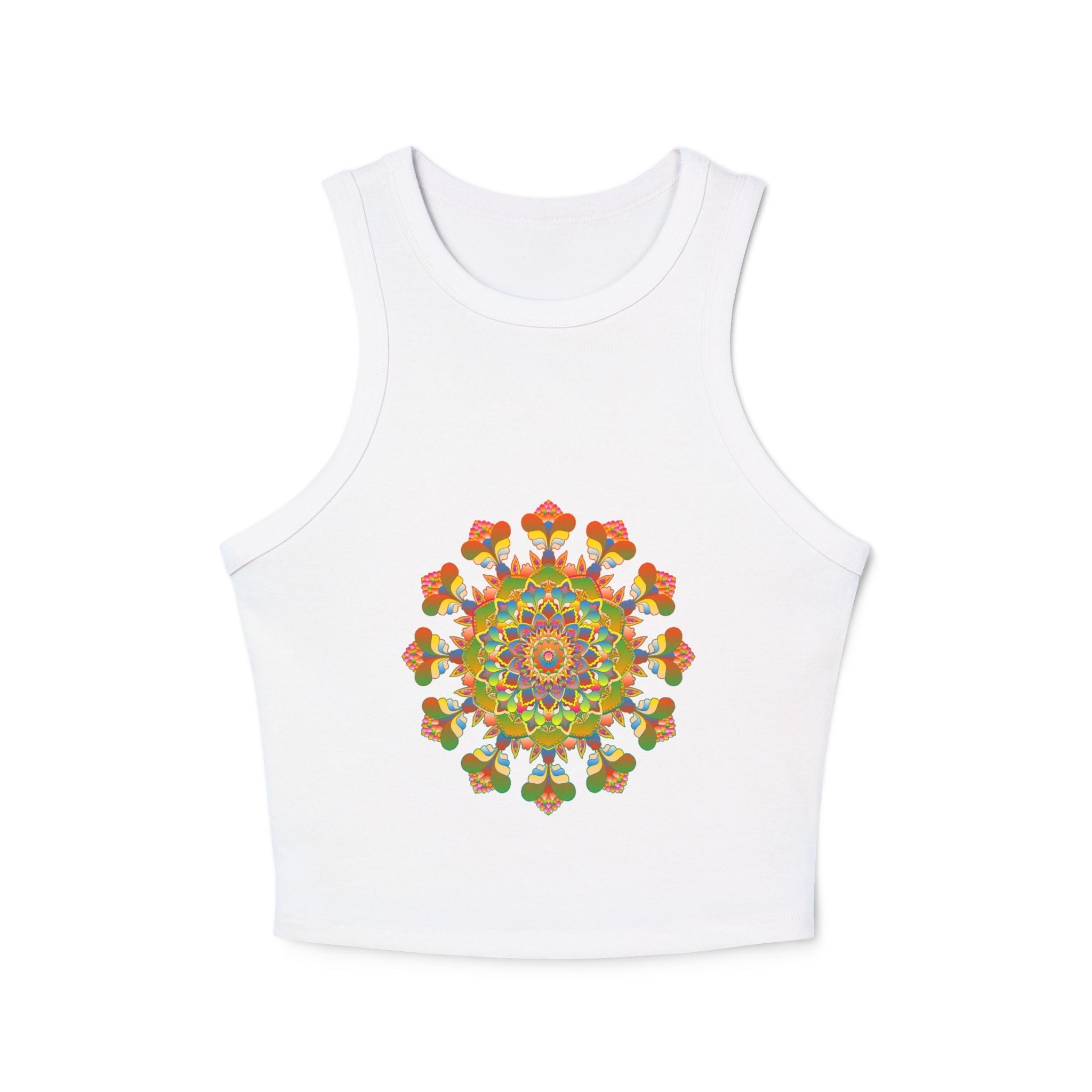 Vibrant Mandala Racerback Tank Top Tank Top - Blululi