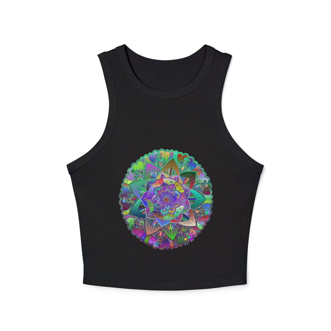 Vibrant Mandala Racerback Tank Top Tank Top - Blululi