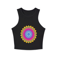 Vibrant Mandala Racerback Tank Top Tank Top - Blululi